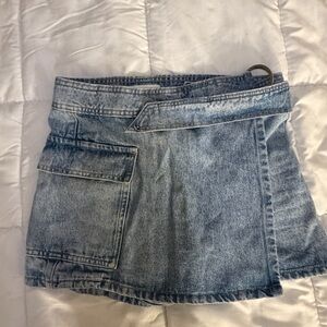 Mango Blue Denim Skirt
